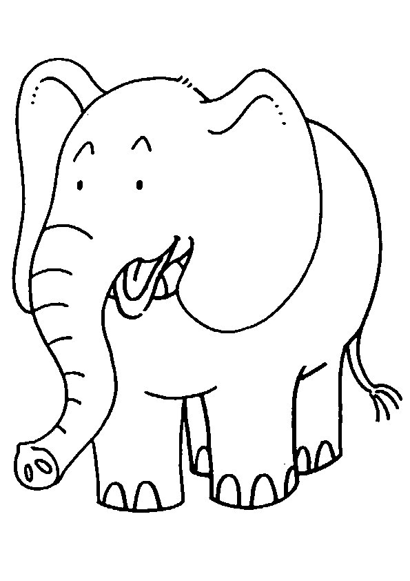 Plansa de colorat cu Elefant 20 13